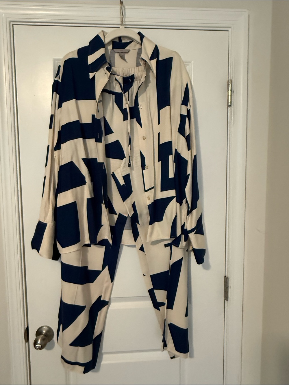 H&M Navy and Cream Coordinated Set